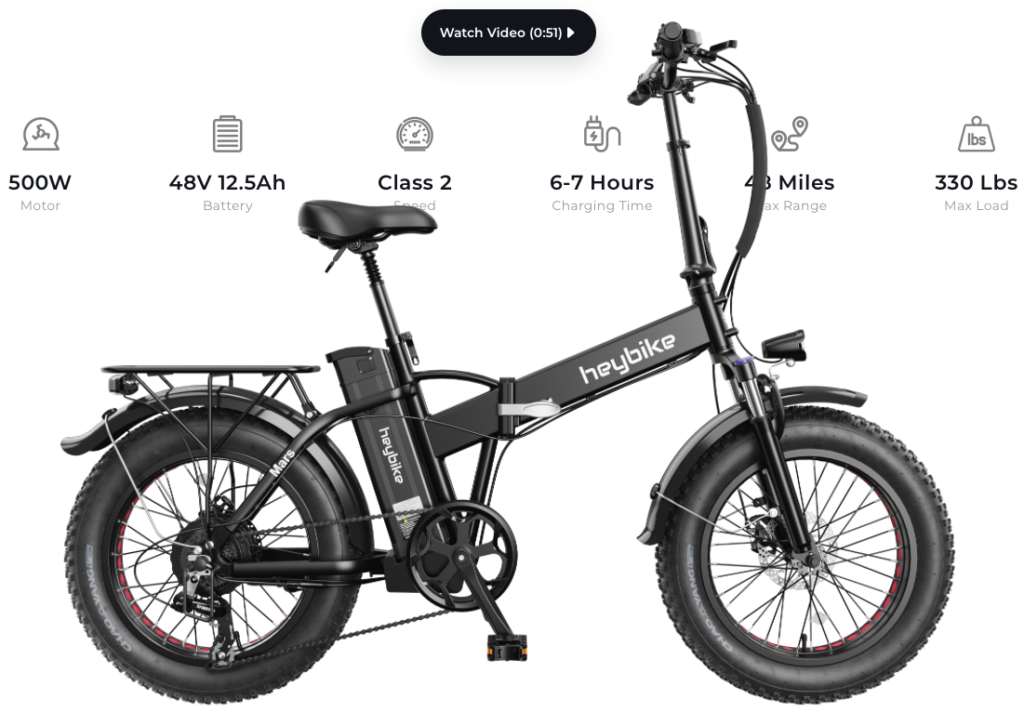 HeyBike Mars specs